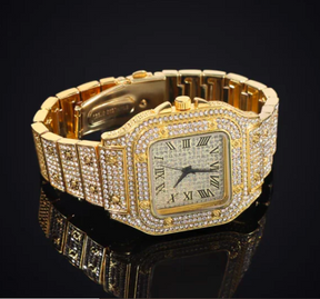 Golden Watch with Bracelet  & Necklace for men and women